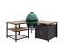 Керамический гриль Big Green Egg XL на модульной угловой подставке в комбинации со шкафом и рабочим столом