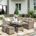 Комплект плетеной мебели из искусственного ротанга AFM-307B Beige